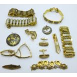 Assorted damascene jewellery