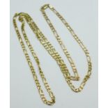 A 9ct gold necklace, 15g