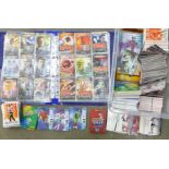 Football collectors cards and an album of Dr Who collectors cards