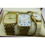Three gentleman's Rotary wristwatches and a lady's Rotary wristwatch in a Rotary box