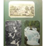 Postcards; vintage postcard collection in period album (204 cards)