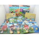 Football interest; The Sun 3D cards, large (14), with envelope, small action sets (16), a complete