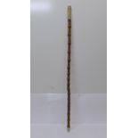 A bamboo sword stick with full tang, 82cm, blade 29cm