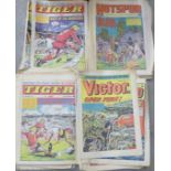 1970's comics; Tiger, Wizard, Hotspur, Beano, Hornet, etc. (100+)