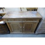 A Victorian pitch pine dresser