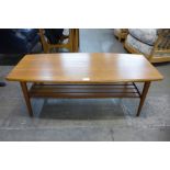 A teak coffee table