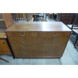 A Meredew afromosia chest of drawers