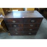 A George III mahogany chest of drawers