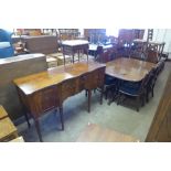 A mahogany six piece dining suite