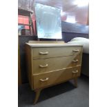 A light oak dressing chest