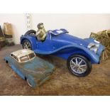 A 1940's tin plate model car and one other