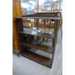 An oak open bookcase