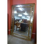 A large French style gilt framed mirror, 194 x 136cms (M24W202) #