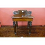 A George IV mahogany stool, attributed to Gillows, Lancaster