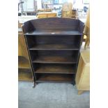 An oak open bookcase