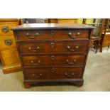 A George II mahogany bachelor's chest of drawers