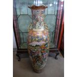 A large oriental floor standing vase, 158cms h