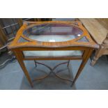 A Victorian Sheraton Revival satinwood bijouterie table