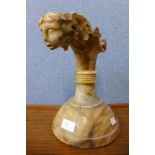 A 19th Century alabaster centrepiece