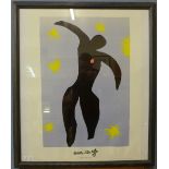 A Victoria & Albert exhibition poster, Henri Matisse, Jazz; Icarus 1943, framed
