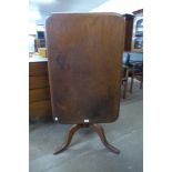 A Victorian mahogany rectangular tilt-top tea table