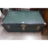 A steamer trunk