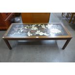 A teak coffee table