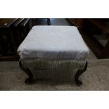 A Victorian rosewood footstool