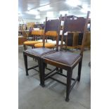 A pair of William Birch Arts and Crafts oak chairs