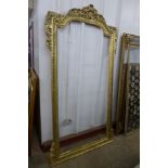 A large gilt picture frame, 219 X 116cms