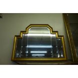 An Art Deco style gilt overmantel mirror