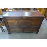 A George III Lancashire oak chest