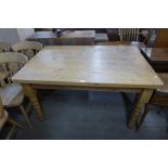 A pine kitchen table