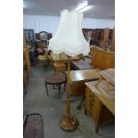 A beech standard lamp