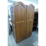 A beech fitted wardrobe