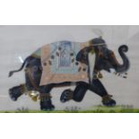 Indian Moghul School, Royal Elephant, gouache on linen, 36 x 52cms, framed