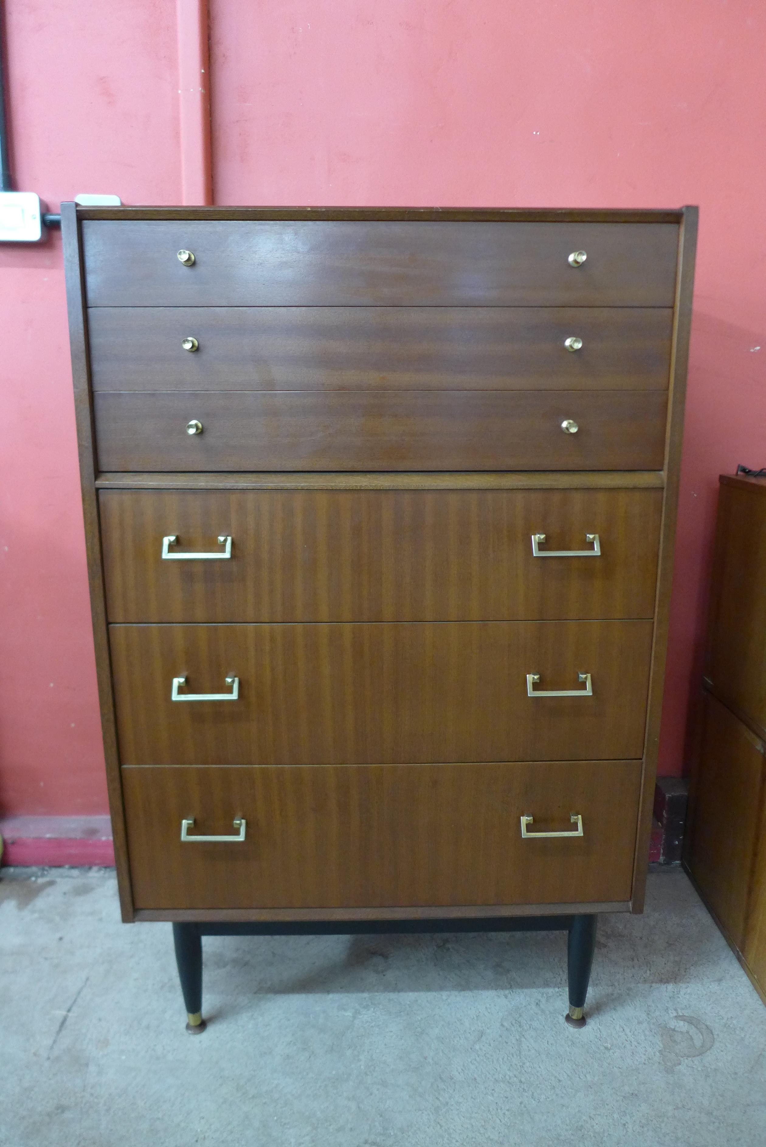 A Nathan tola wood chest of drawers