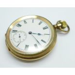 An Elgin rolled gold top-wind pocket watch