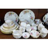 Royal Crown Derby Derby Posies tea wares; cake plate, six dinner plates, three side plates, six