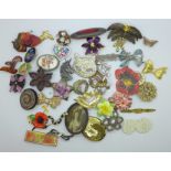 Forty brooches