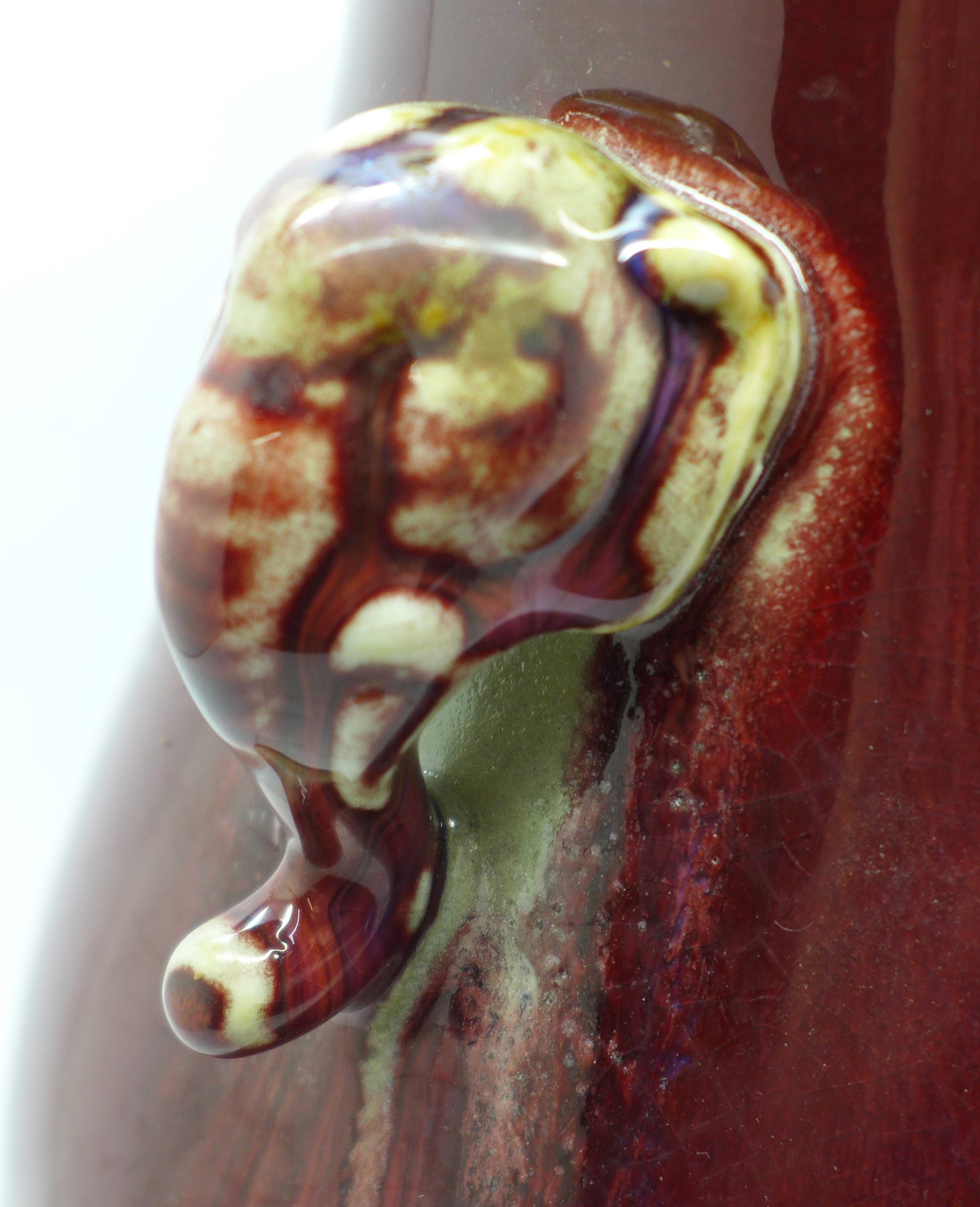 A 19th Century Chinese Sang de Boeuf Oxblood vase with Qianlong six character mark to base, 23. - Image 7 of 12