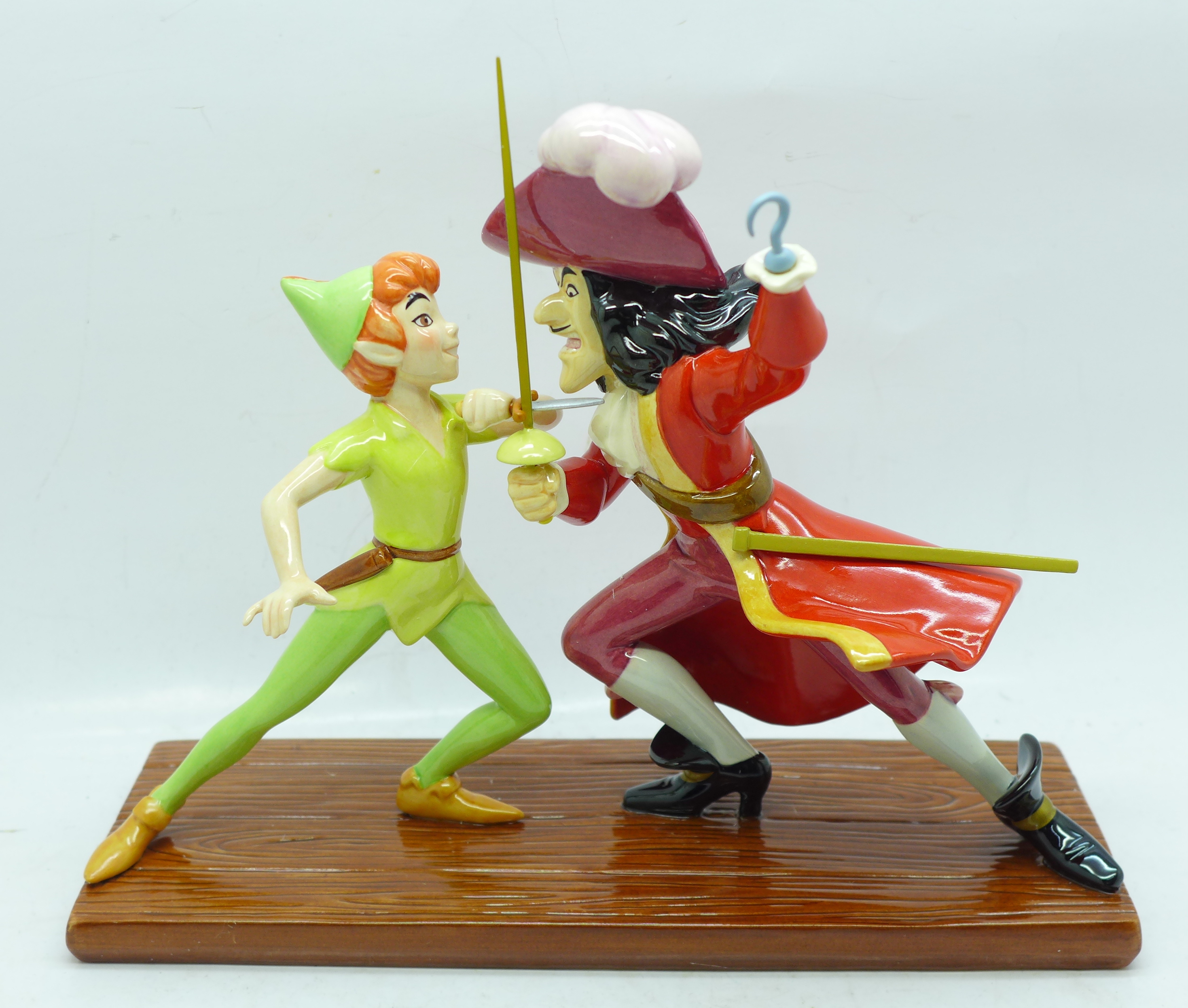 A Royal Doulton limited edition Peter Pan figure, 0569/3000, The Duel, with box and certificate