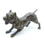 A painted bronze bullmastiff dog, 11cm