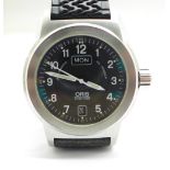 A stainless steel Oris automatic wristwatch with original rubber strap