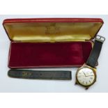 An Omega Geneve automatic wristwatch with date, the case back bears inscription dated 1976, (