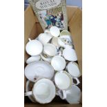 A box of Royalty china; mugs and plates **PLEASE NOTE THIS LOT IS NOT ELIGIBLE FOR POSTING AND