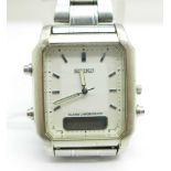 A Seiko alarm chronograph quartz wristwatch