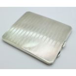 An Art Deco silver cigarette case by S.M. Levi Ltd., hallmarked Birmingham 1936, weight 139g