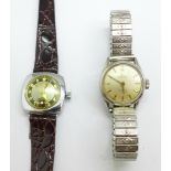 Two lady's wristwatches, Tissot and Cyma