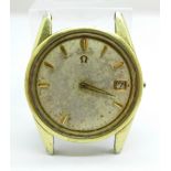 A gentleman's Omega date wristwatch, a/f